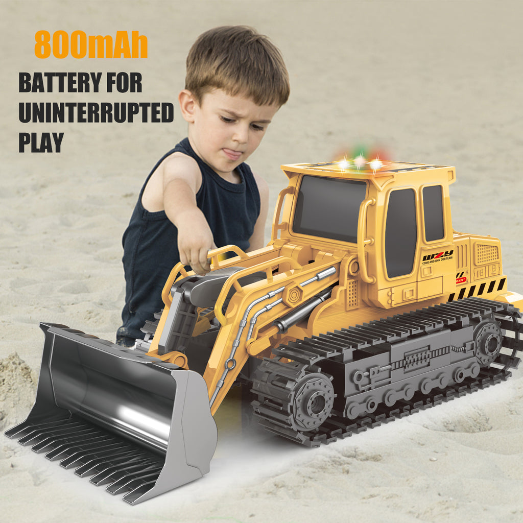 Remote - controlled Engineering Vehicle Toy Bulldozer Excavator Kids Gifts - Noventis Home