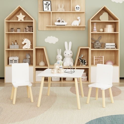 Wooden Children's Table And 2 Chairs Set - Noventis Home