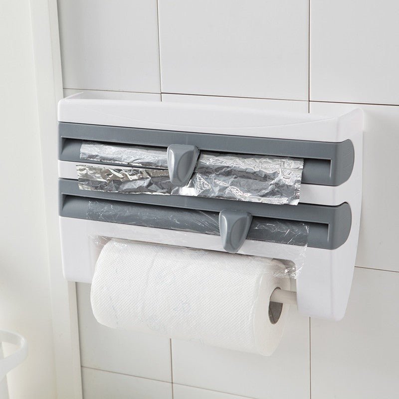 4 - In - 1 Kitchen Roll Holder Dispenser Kitchen Foil Film Wrap Tissue Paper 4 IN 1 Kitchen Roll Holder Dispenser - Noventis Home