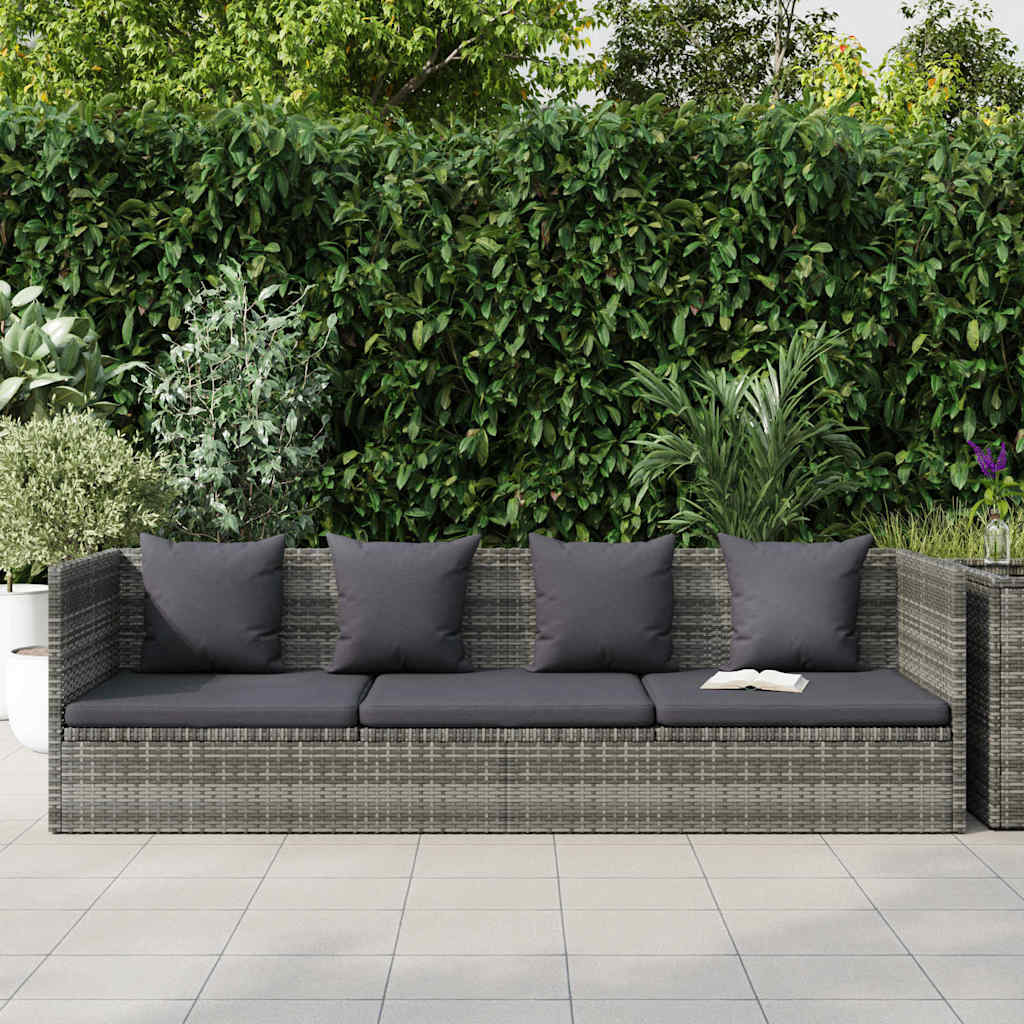 Garden Sofa Bed Poly Rattan Garden Sofa Bed with Cushions - Noventis Home