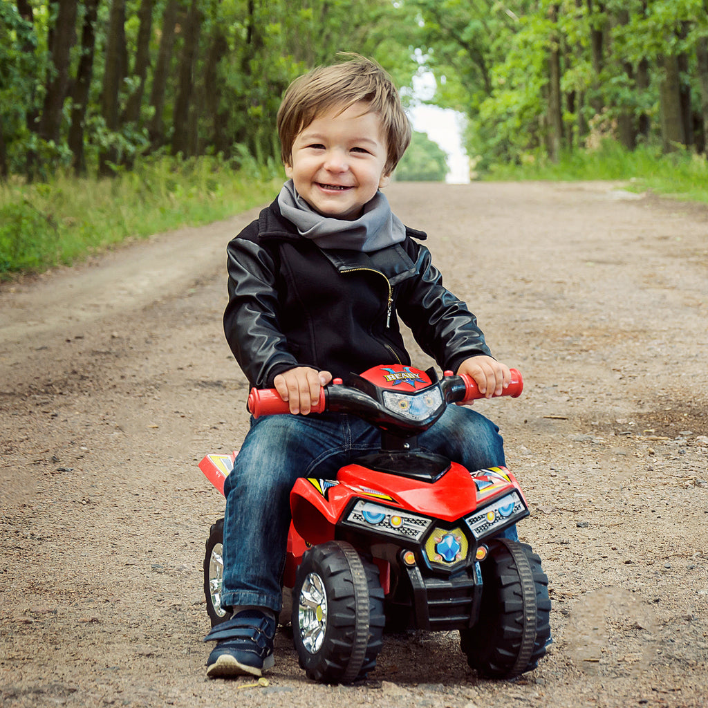 Kinder Loopauto Quad Bike, 4 Wielen, Toeter en Muziek, Rood