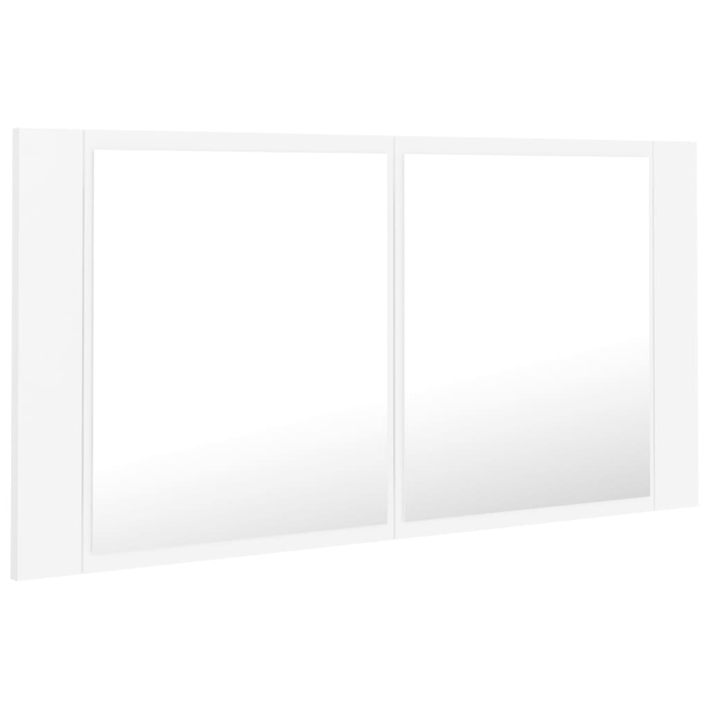 LED bathroom mirror cabinet 90x Acrylic LED bathroom mirror cabinet concrete grey 90x - Noventis Home