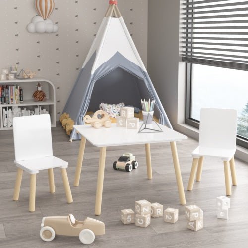 Wooden Children's Table And 2 Chairs Set - Noventis Home
