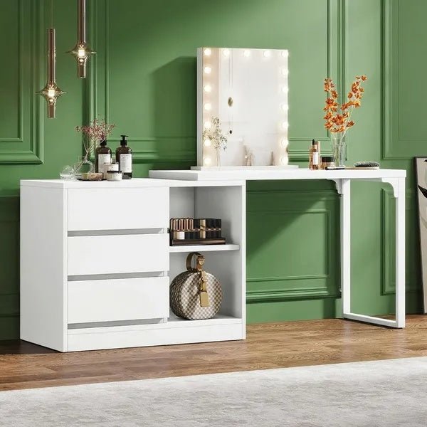 Make - up Kaptafel met Spiegel, Lades en Opbergruimte - Noventis Home