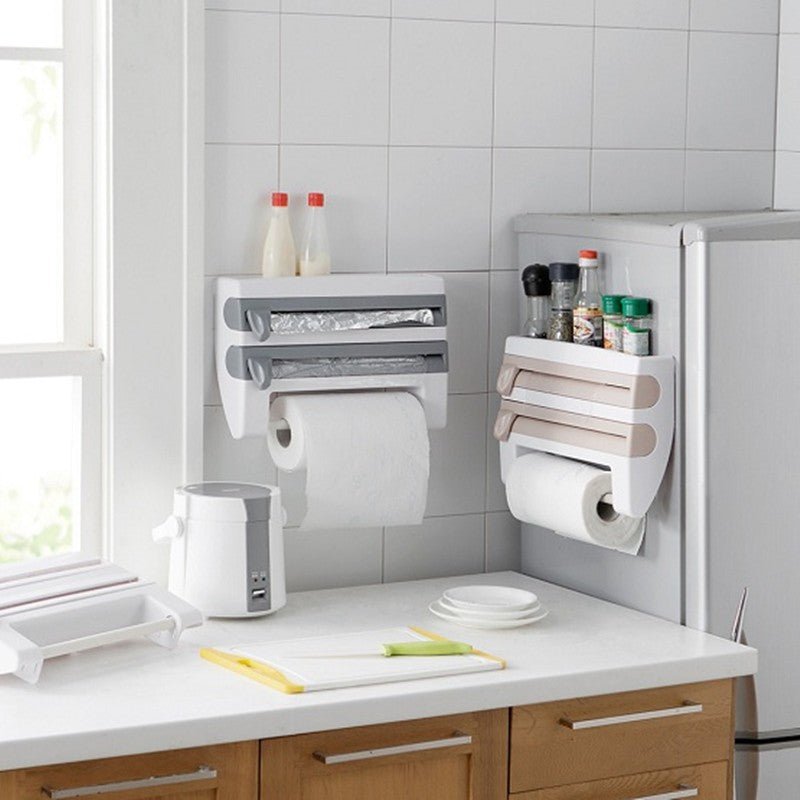 4 - In - 1 Kitchen Roll Holder Dispenser Kitchen Foil Film Wrap Tissue Paper 4 IN 1 Kitchen Roll Holder Dispenser - Noventis Home
