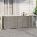 Garden Cabinet 198x55, Poly Rattan - Noventis Home