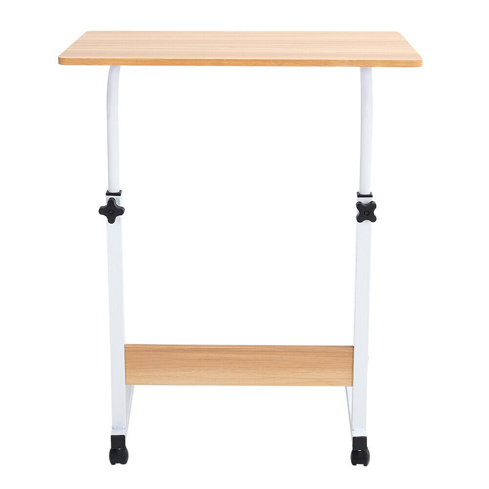 Verstelbare Overbed Tafel op Wielen, Hoogte Instelbaar, Laptopblad voor Bed, Kantoor en Ziekenhuis - Noventis Home