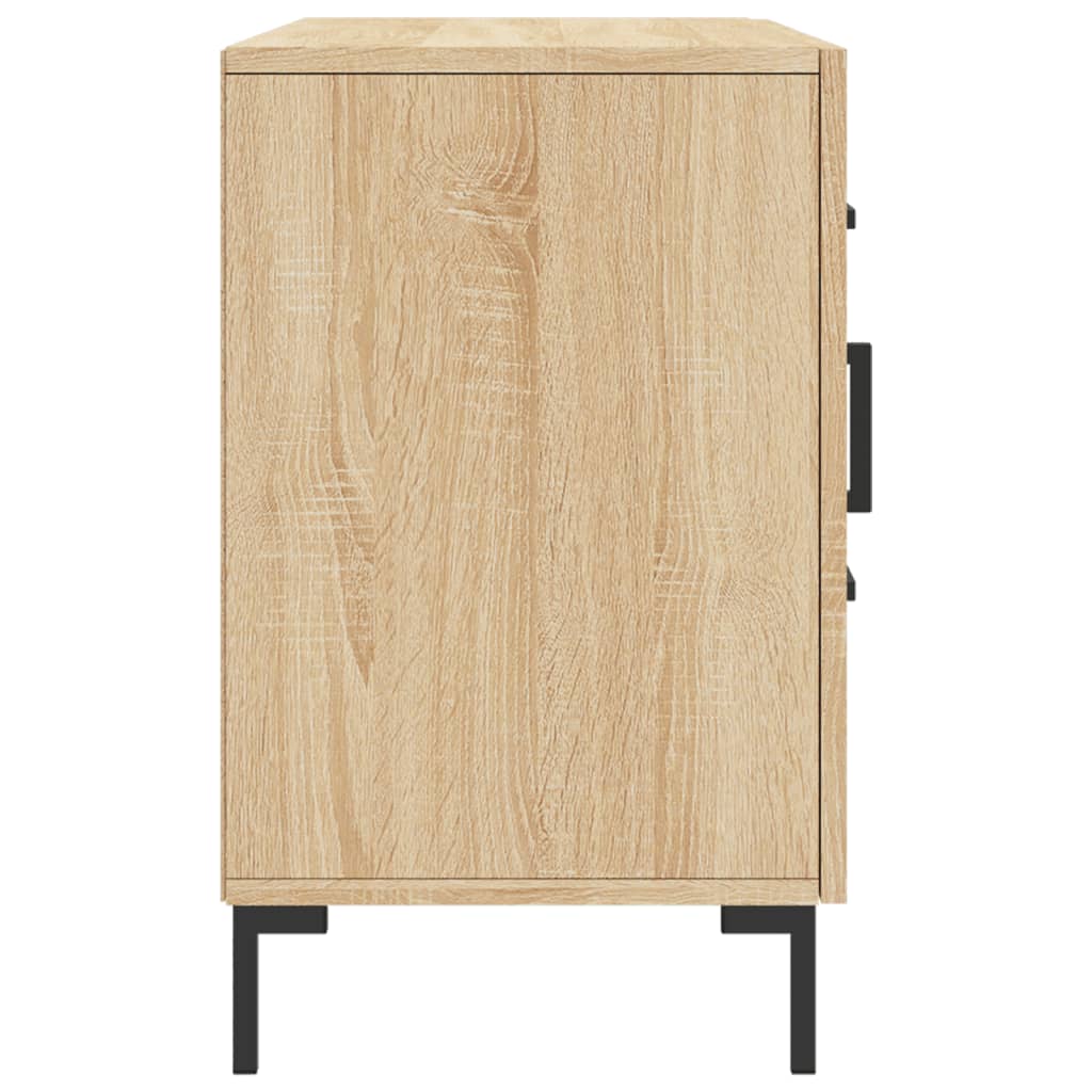 Dressoir 100cm, Sonoma Eiken, Houtcomposiet met Metalen Frame - Noventis Home