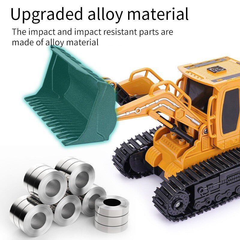 Remote - controlled Engineering Vehicle Toy Bulldozer Excavator Kids Gifts - Noventis Home