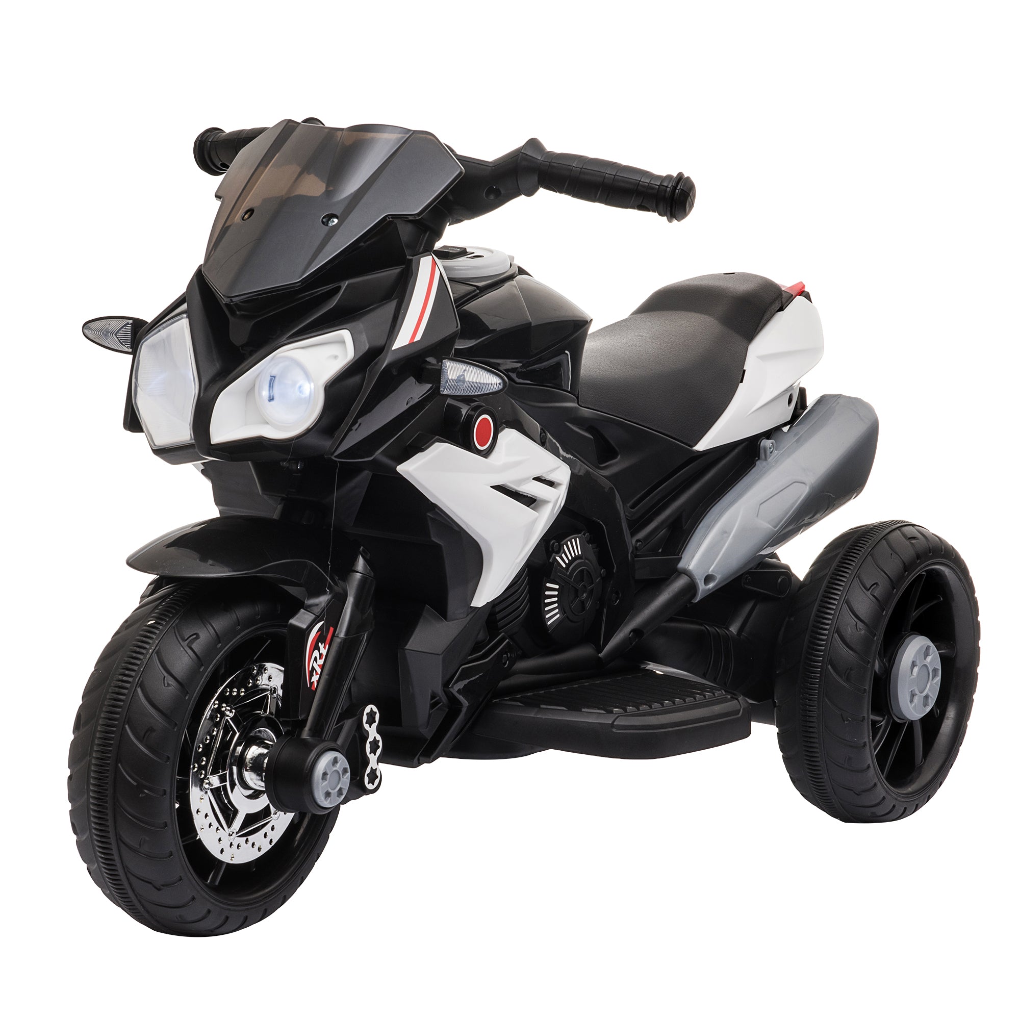 Elektrische Kinder Motorfiets, 3 Wielen, Muziek, Toeter en Verlichting, Zwart