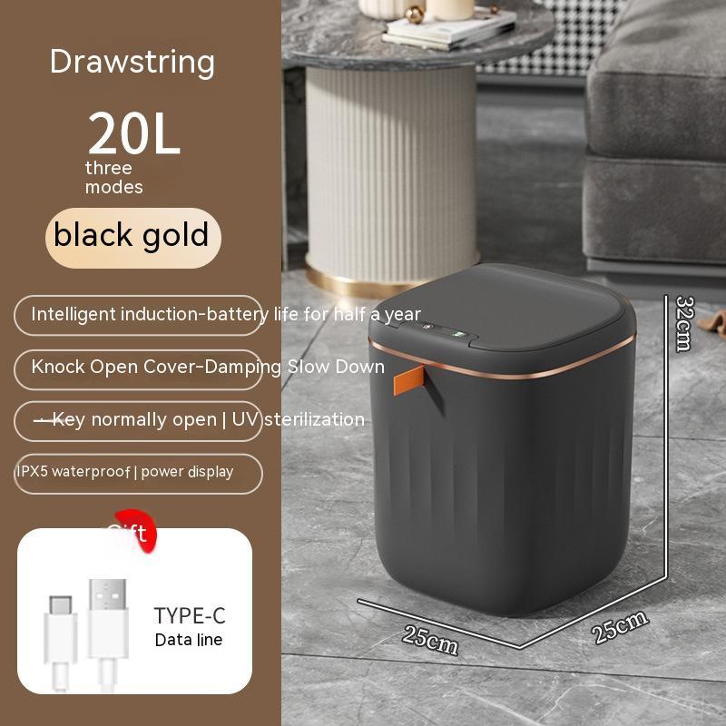 Smart Trash Can With Lid For Bedroom And Living Room Kitchen Storage Box Trash Can Induction Small Car Box Automatic Smart Dustbin Smart Trash Bin - Noventis Home