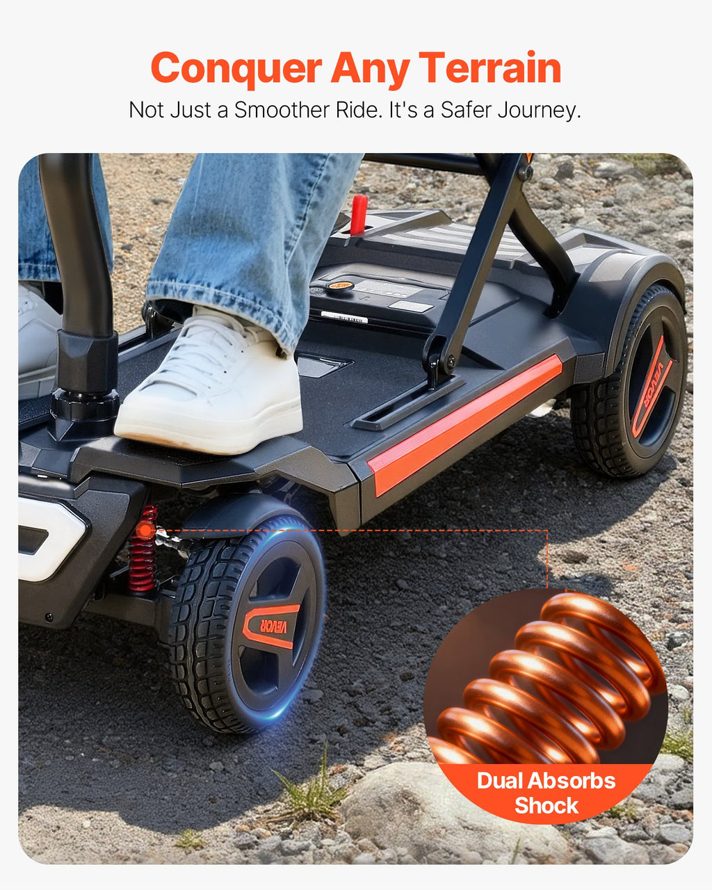 4 - Wheel Electric Mobility Scooter For Adults & Seniors, Integrated Foldable Mobility Scooter With 9.3 Miles Long Range, All Terrain Travel Wheelchair With 9° Climbing Capacity & 265LBS Loading - Noventis Home