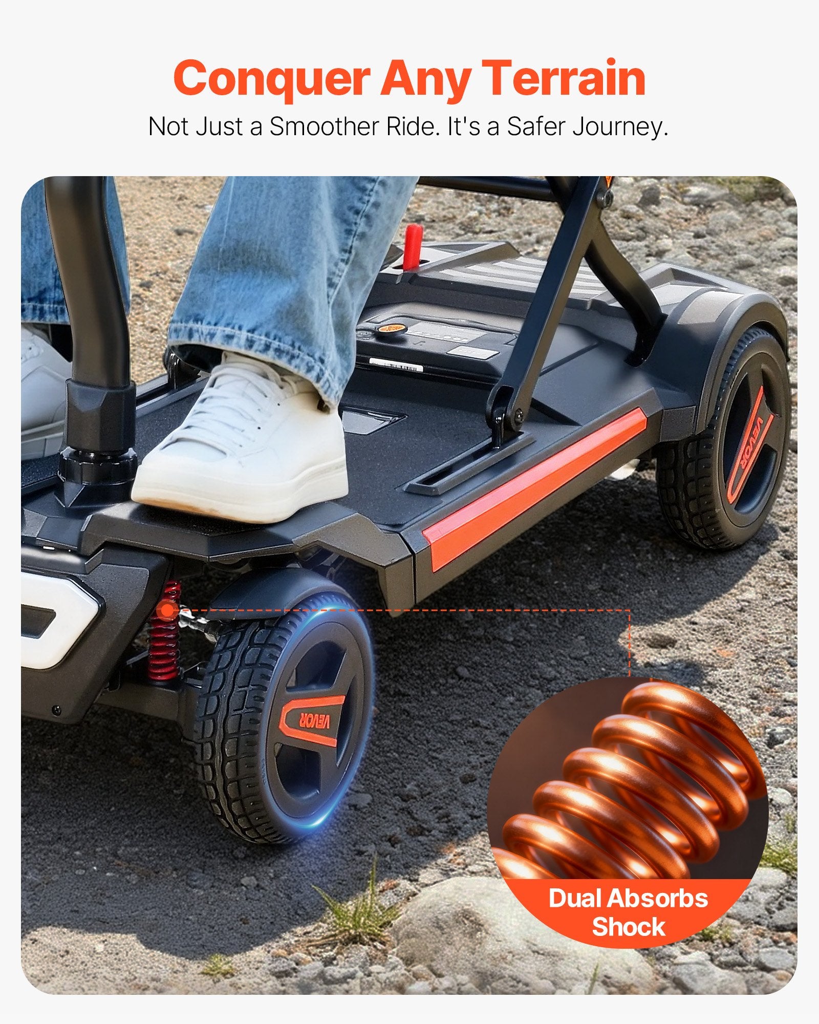 4 - Wheel Electric Mobility Scooter For Adults & Seniors, Integrated Foldable Mobility Scooter With 9.3 Miles Long Range, All Terrain Travel Wheelchair With 9° Climbing Capacity & 265LBS Loading - Noventis Home