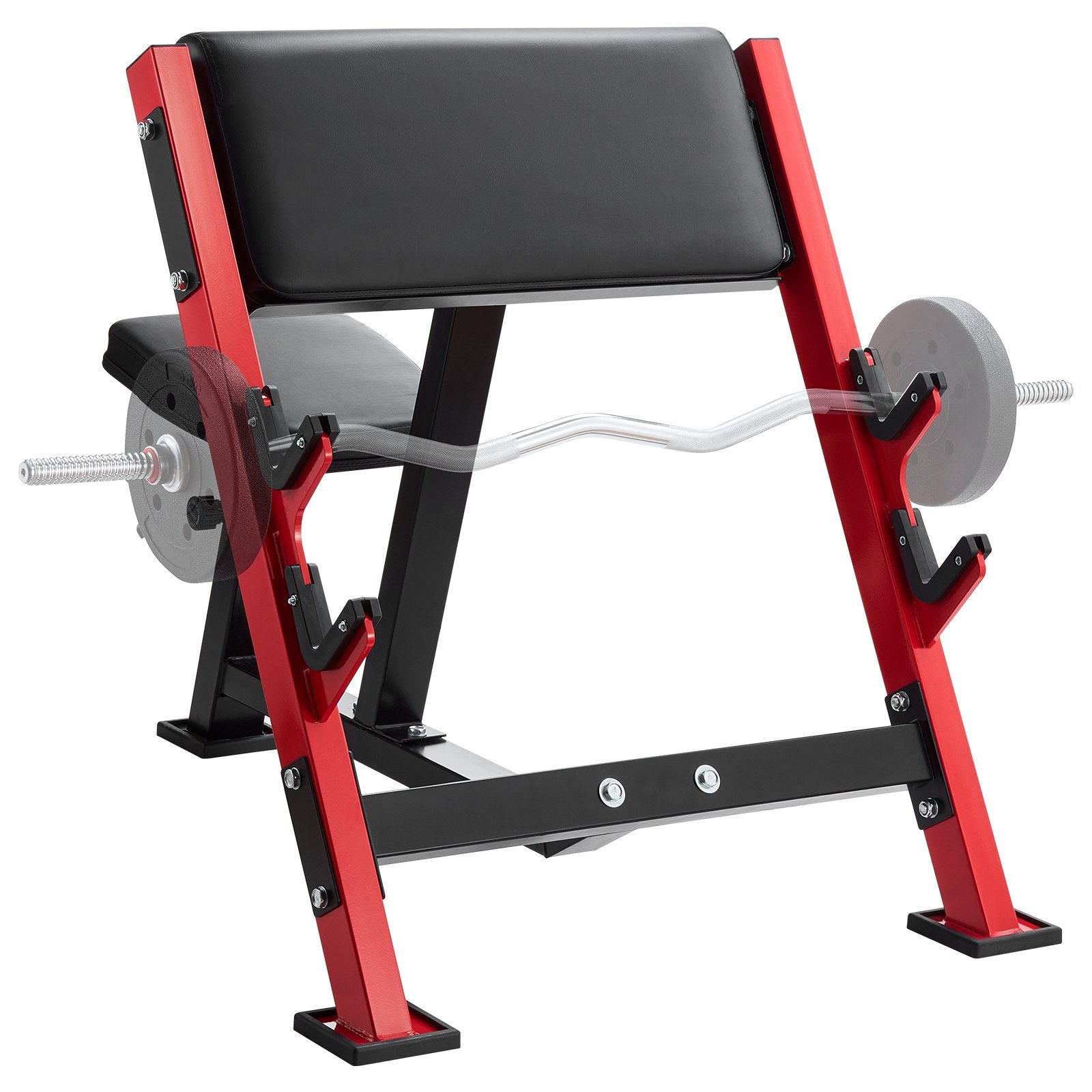 Preacher Curl Bench, Strength Training Benches, Max Load 660 LBS Home Gym Fitness Equipment, Seated Arm Isolated Barbell Dumbbell Bicep Station, Adjustable Weight Bench With Bar Holders - Noventis Home