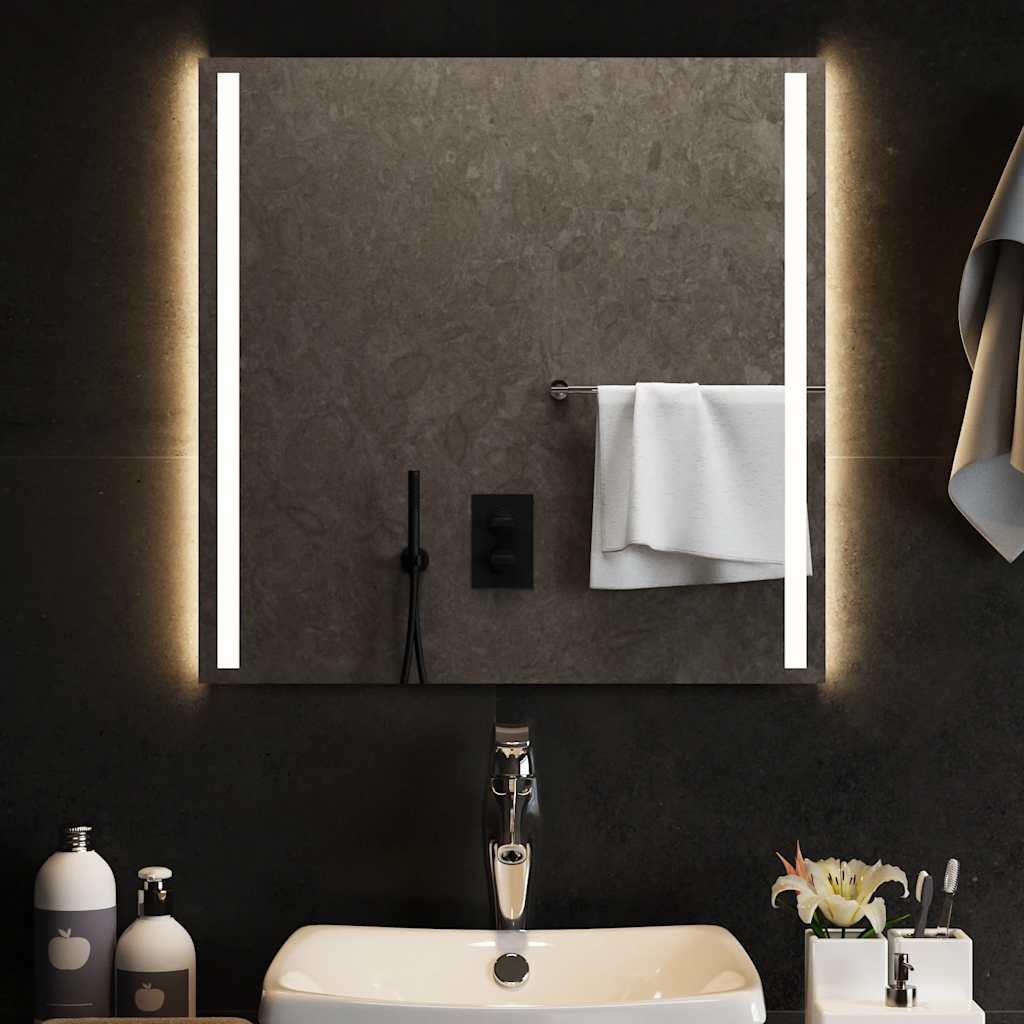 LED Badkamerspiegel 60x60cm, IP65 Waterdicht, USB-aansluiting