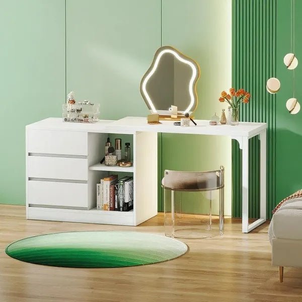 Make - up Kaptafel met Spiegel, Lades en Opbergruimte - Noventis Home
