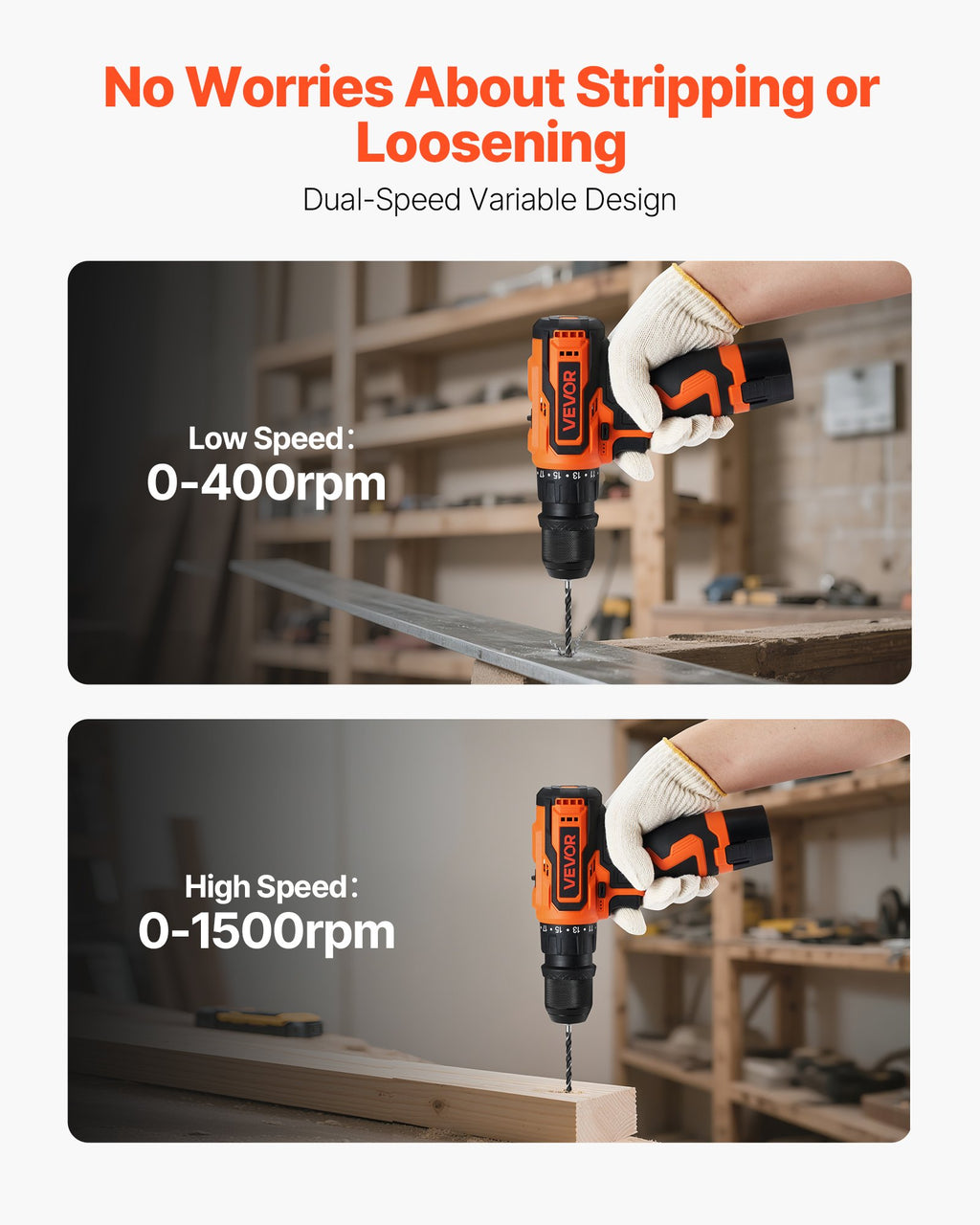 Cordless Drill Driver, 5 - In - 1, Metal Chuck, Dual - Speed Variable, Drill Driver Kit With 2 Lithium Batteries And Charger, Tool Box, For Wood And Metal Drilling, Screw Tightening Or Loosening - Noventis Home