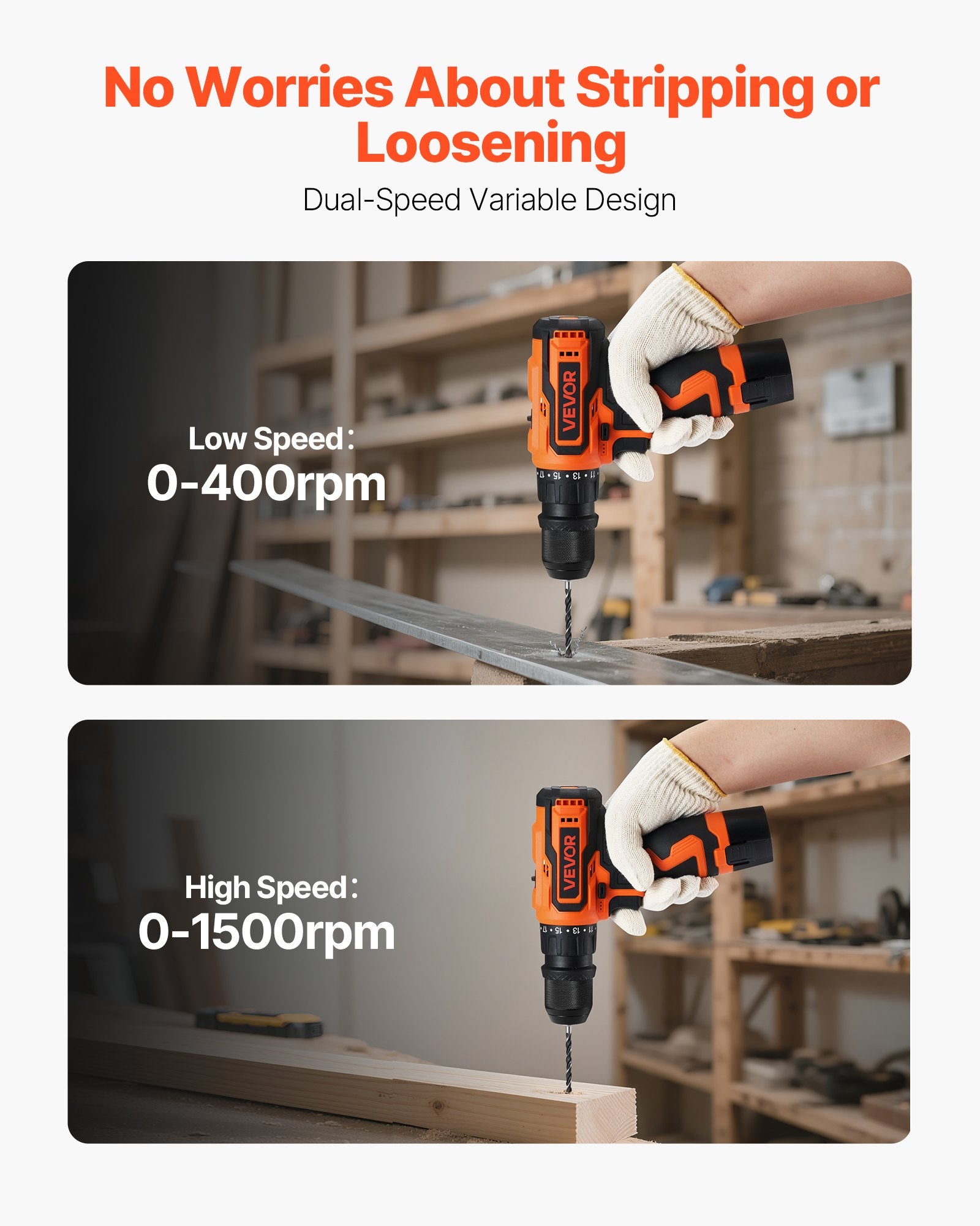 Cordless Drill Driver, 5 - In - 1, Metal Chuck, Dual - Speed Variable, Drill Driver Kit With 2 Lithium Batteries And Charger, Tool Box, For Wood And Metal Drilling, Screw Tightening Or Loosening - Noventis Home
