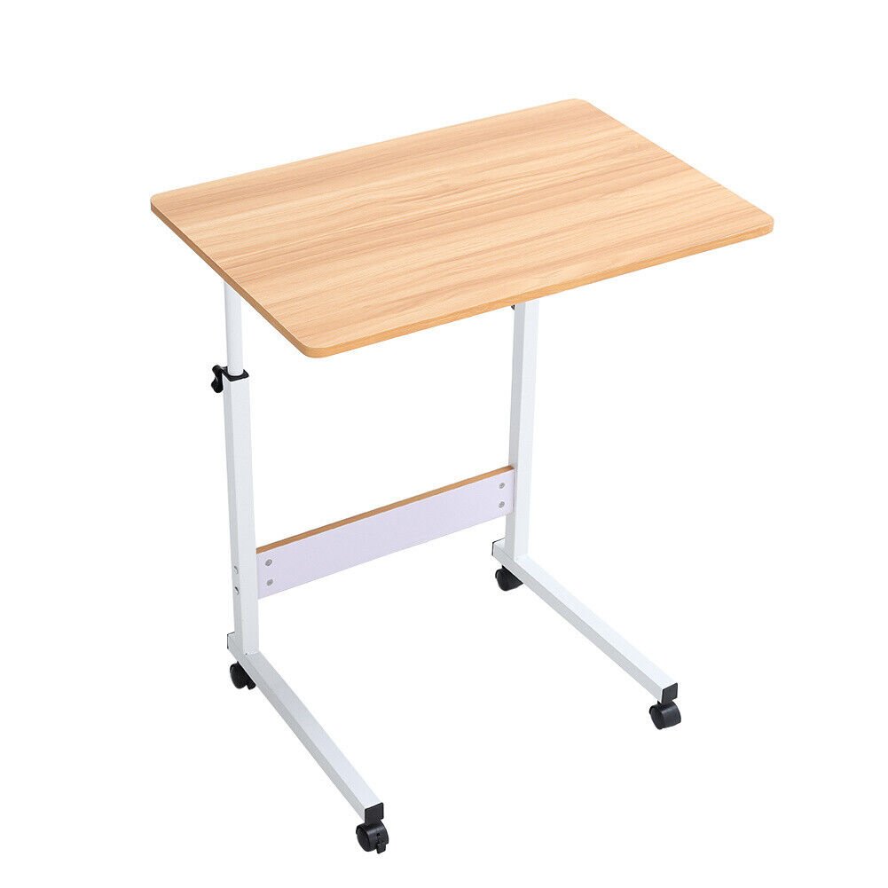 Verstelbare Overbed Tafel op Wielen, Hoogte Instelbaar, Laptopblad voor Bed, Kantoor en Ziekenhuis - Noventis Home
