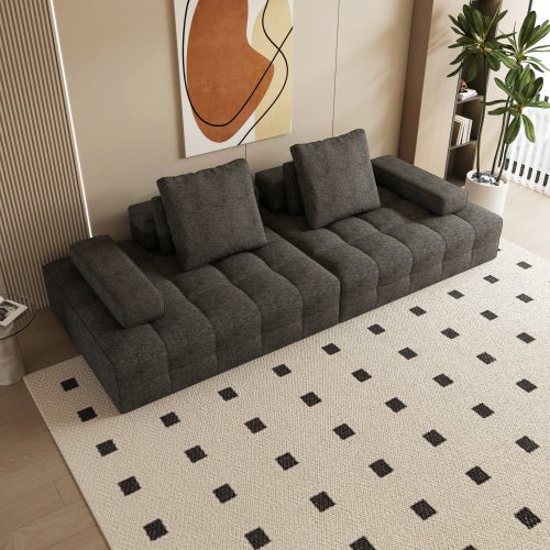 Sofa Couch For Living Room, Modern Loveseat Sofa With Extra Deep Seats, Comfy Armrests, Couches For Living Room Apartment Lounge, Easy Assembly, Grey - Noventis Home