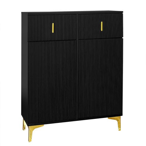 Wardrobe Set With Shoe Bench And Cushion, Wardrobe Front With Hooks, Shoe Cabinet With Drawers And Doors - Noventis Home