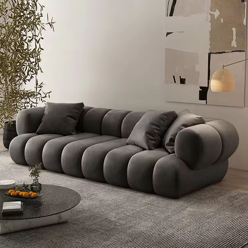 ATUNUS Grote Fluwelen Modulaire L-vormige Hoekbank, Amerikaans Design, Modern Scandinavisch