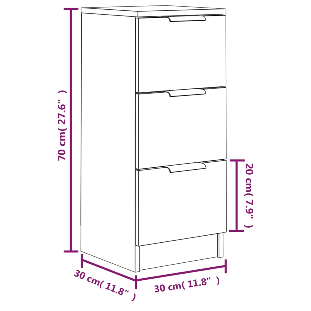 Sideboard 30x Wood material Sideboards 2 pcs. - Noventis Home