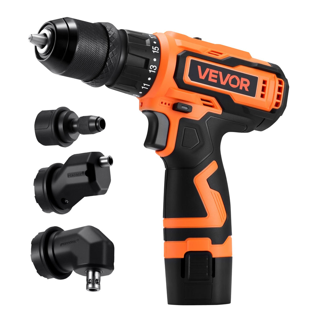 Cordless Drill Driver, 5 - In - 1, Metal Chuck, Dual - Speed Variable, Drill Driver Kit With 2 Lithium Batteries And Charger, Tool Box, For Wood And Metal Drilling, Screw Tightening Or Loosening - Noventis Home