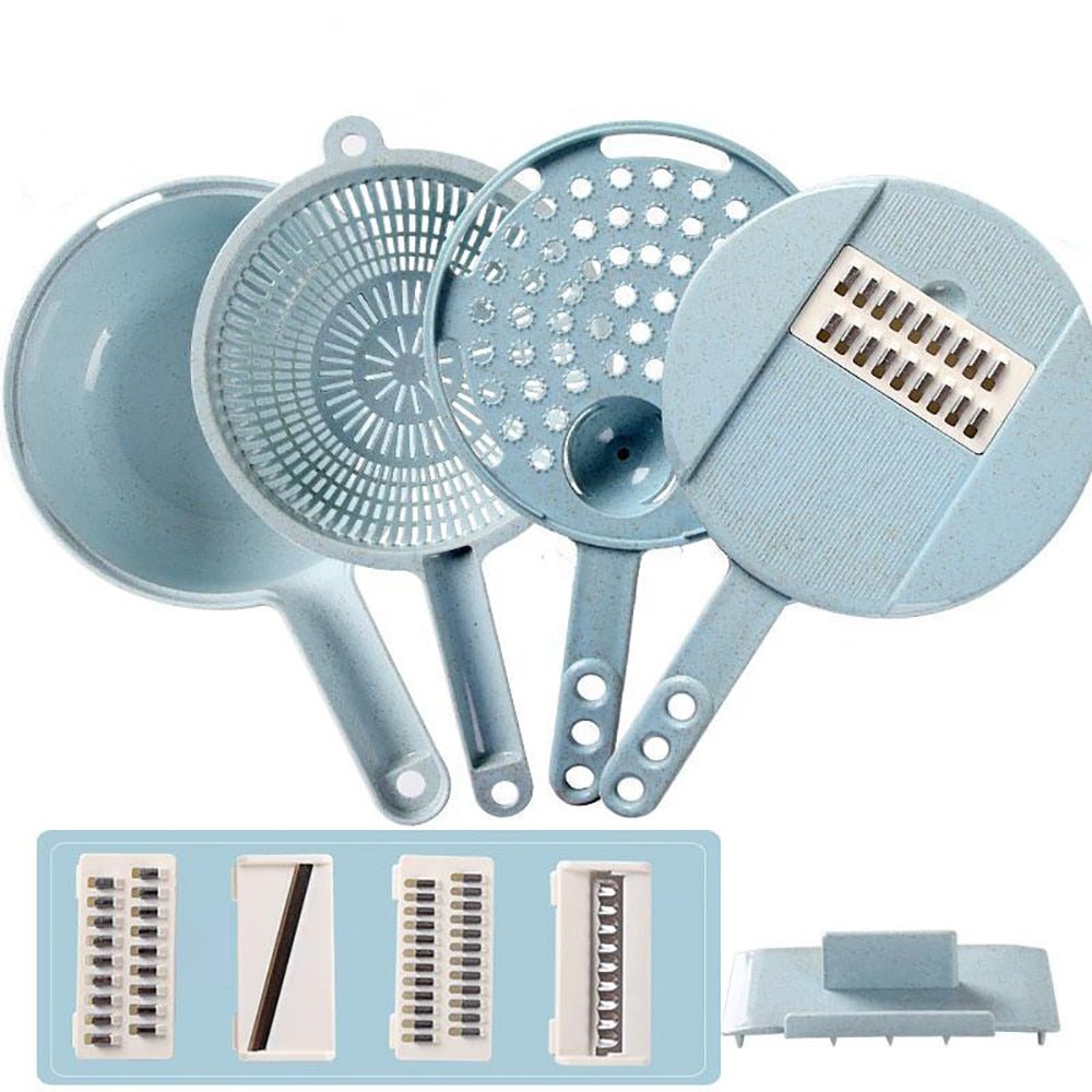 8 In 1 Mandoline Slicer Vegetable Slicer Potato Peeler Carrot Onion Grater With Strainer Vegetable Cutter Kitchen Accessories - Noventis Home