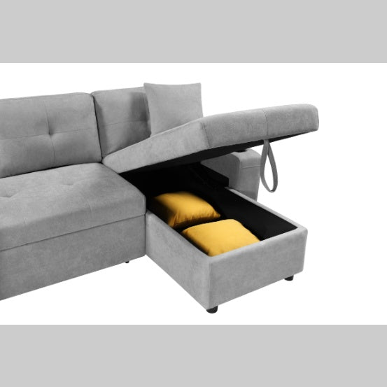 Convertible Sectional Sofa With Armrest Storage - Noventis Home