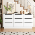 Ladekast met 9 Diepe Lades voor Slaapkamer, Grote Houten Commode, Modern Wit, voor Kledingkast en Woonkamer - Noventis Home