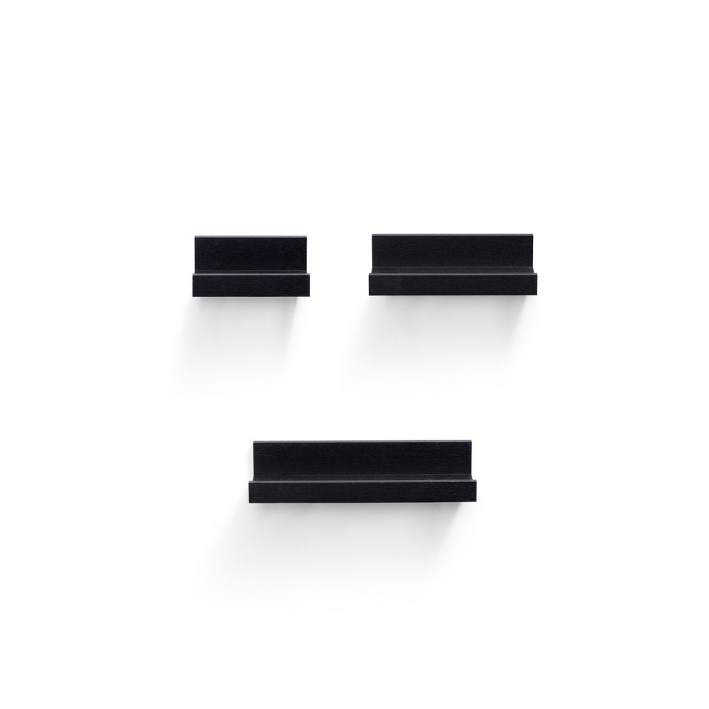 Floating Shelves 18.11 Wall Mounted Wood Shelves For Bathroom, Bedroom, Living Room, Kitchen, Hanging Shelf For Books Storage Decor With Invisible Brackets, Black - Noventis Home