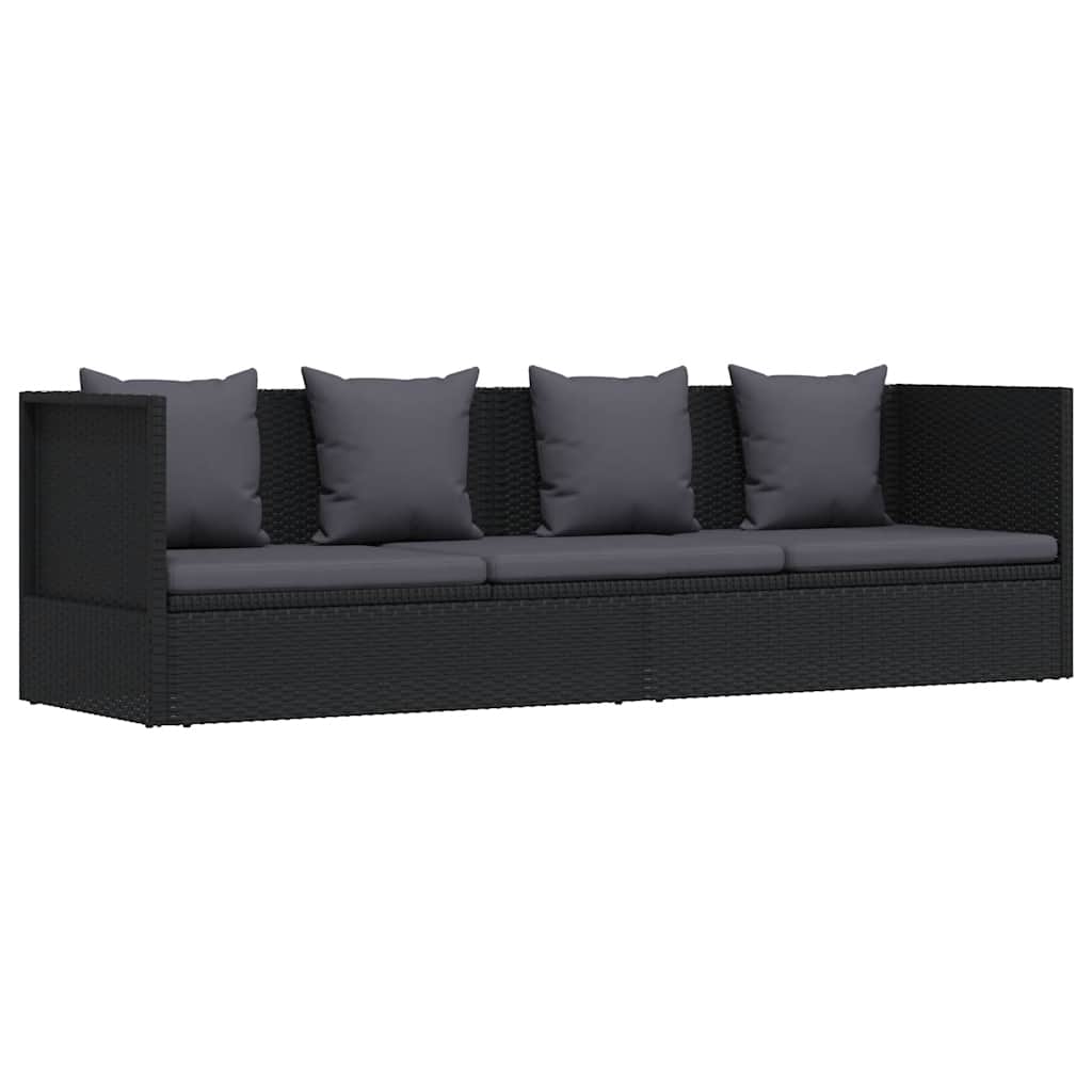 Garden Sofa Bed Poly Rattan Garden Sofa Bed with Cushions - Noventis Home