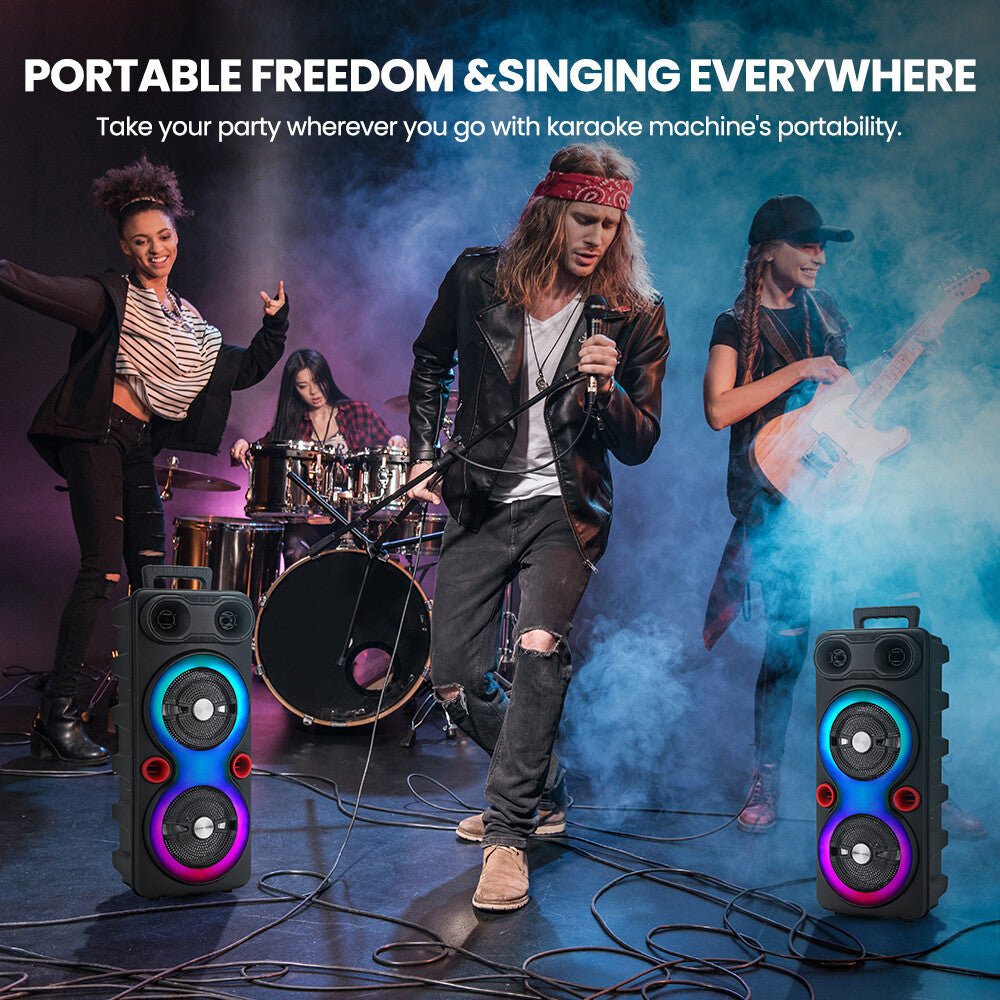 2000W Loud Bluetooth Speakers With Mic Portable Party Outdoor Wireless Subwoofer - Noventis Home