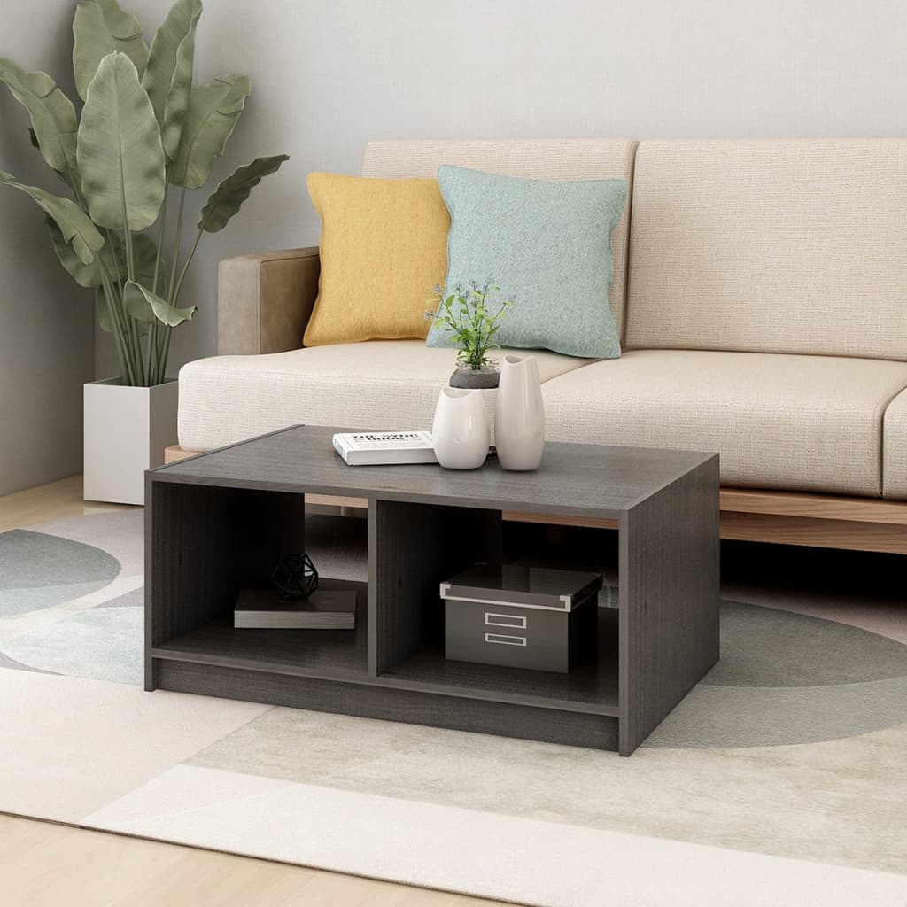 Coffee table 75x50x33.5 cm Solid pine wood - Noventis Home