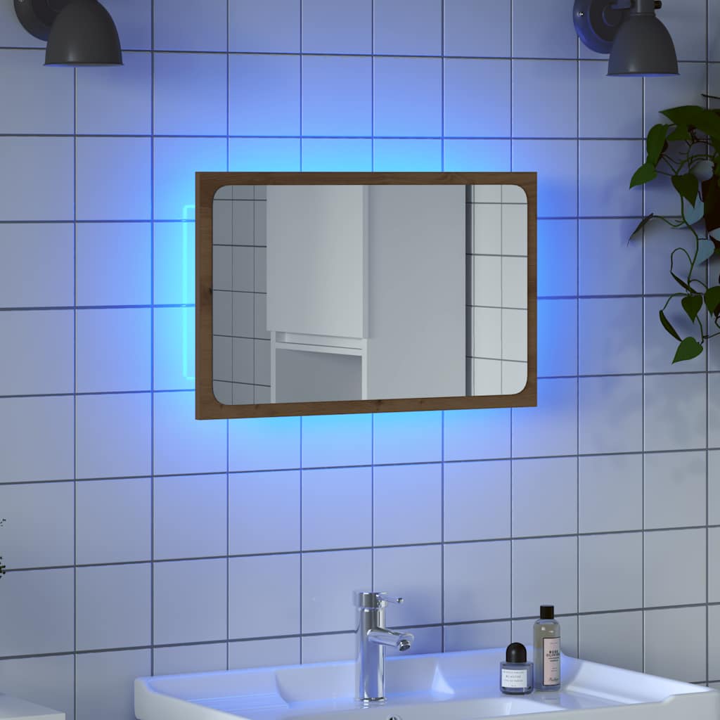 LED Badkamerspiegel 60x37 cm, Acryl, met RGB Verlichting