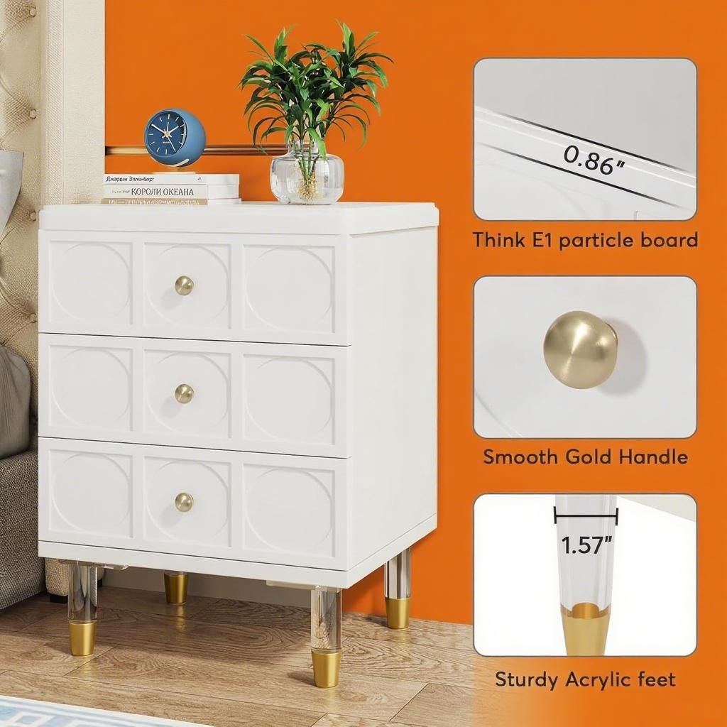 Nightstand Bedside Table - Noventis Home