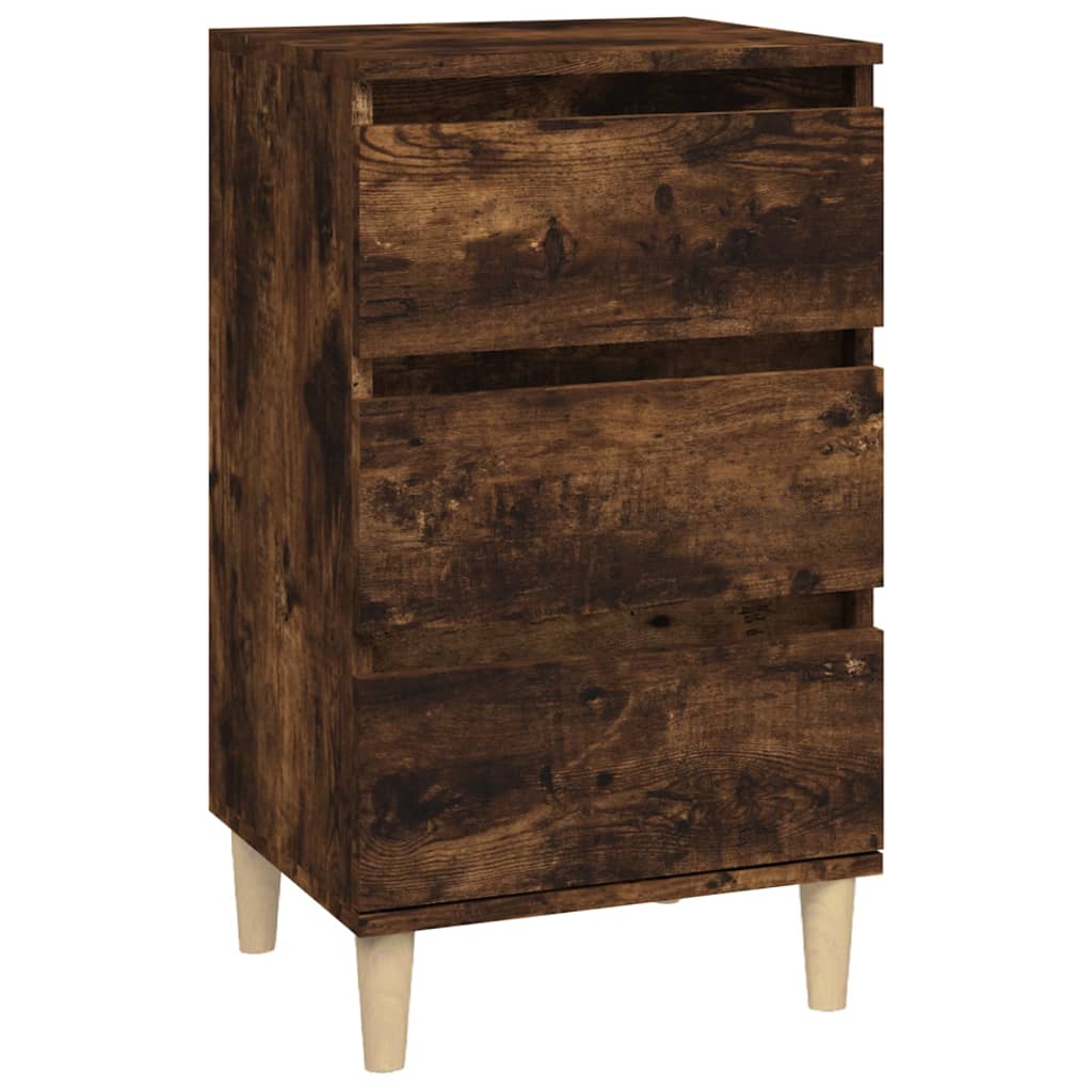 Nightstand Smoked Oak 40x Wood Material - Noventis Home