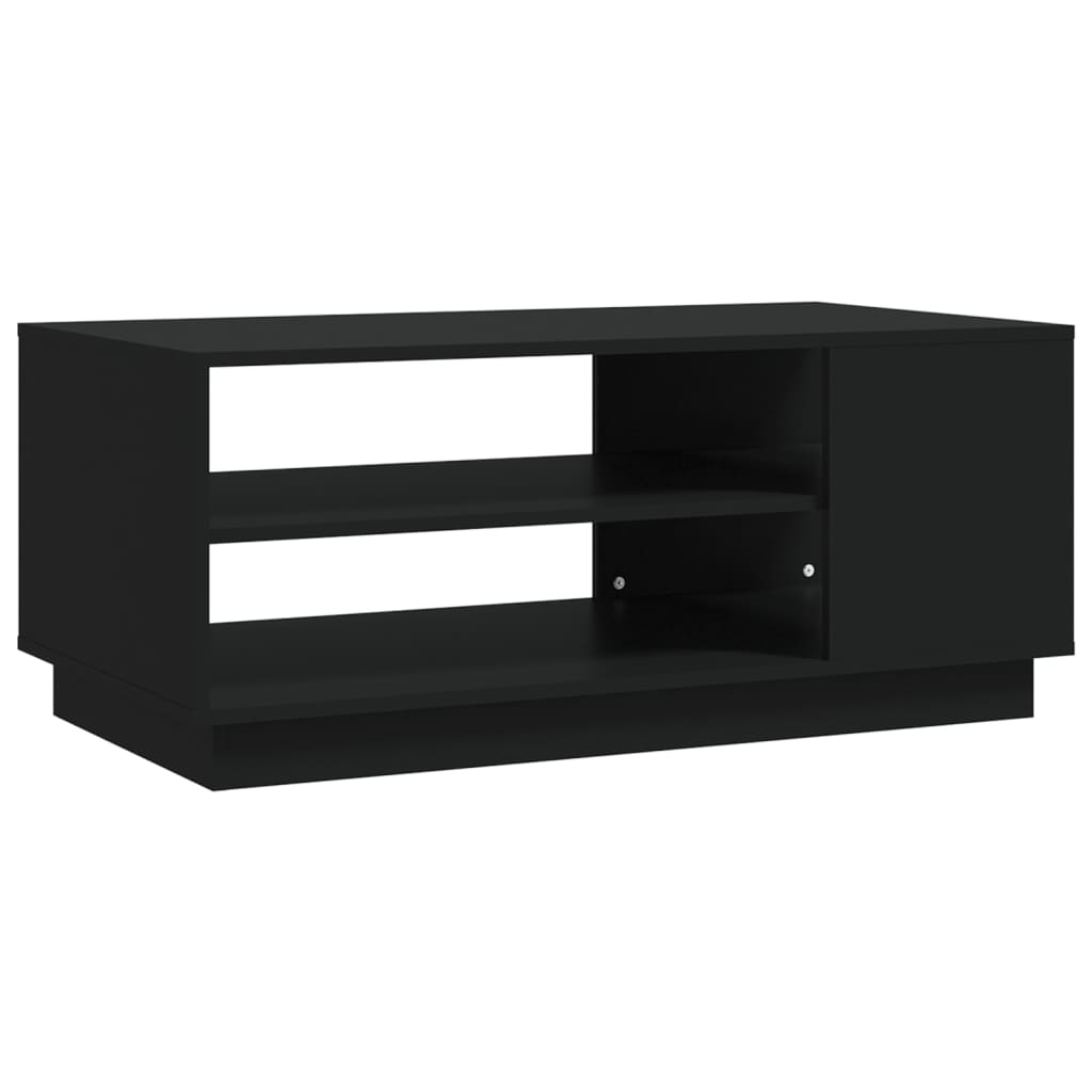 Salontafel 102cm, Houtcomposiet, Zwart