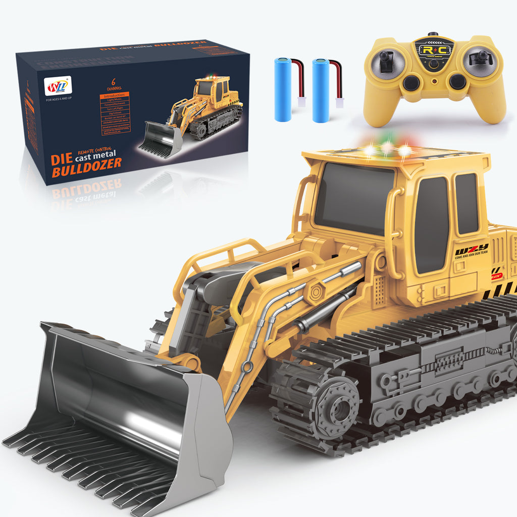 Remote - controlled Engineering Vehicle Toy Bulldozer Excavator Kids Gifts - Noventis Home