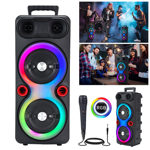2000W Loud Bluetooth Speakers With Mic Portable Party Outdoor Wireless Subwoofer - Noventis Home