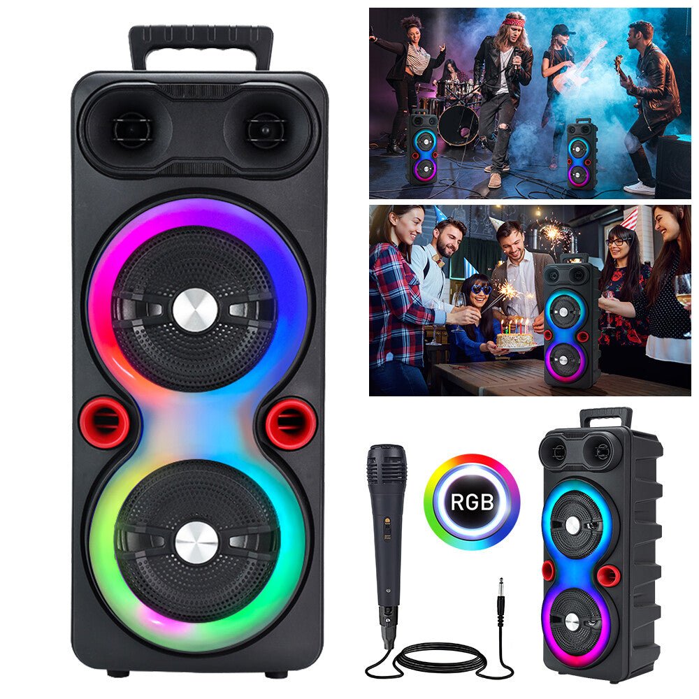 2000W Loud Bluetooth Speakers With Mic Portable Party Outdoor Wireless Subwoofer - Noventis Home