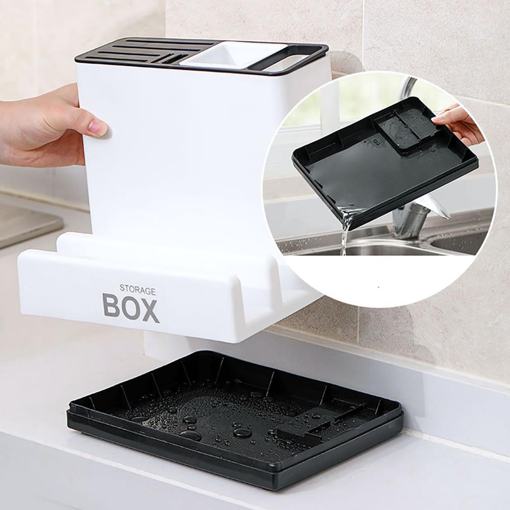 Tableware Storage Holders Kitchen Knife Plastic Storages Racks For Kitchen Convenience Cabinet Kitchen Gadgets - Noventis Home