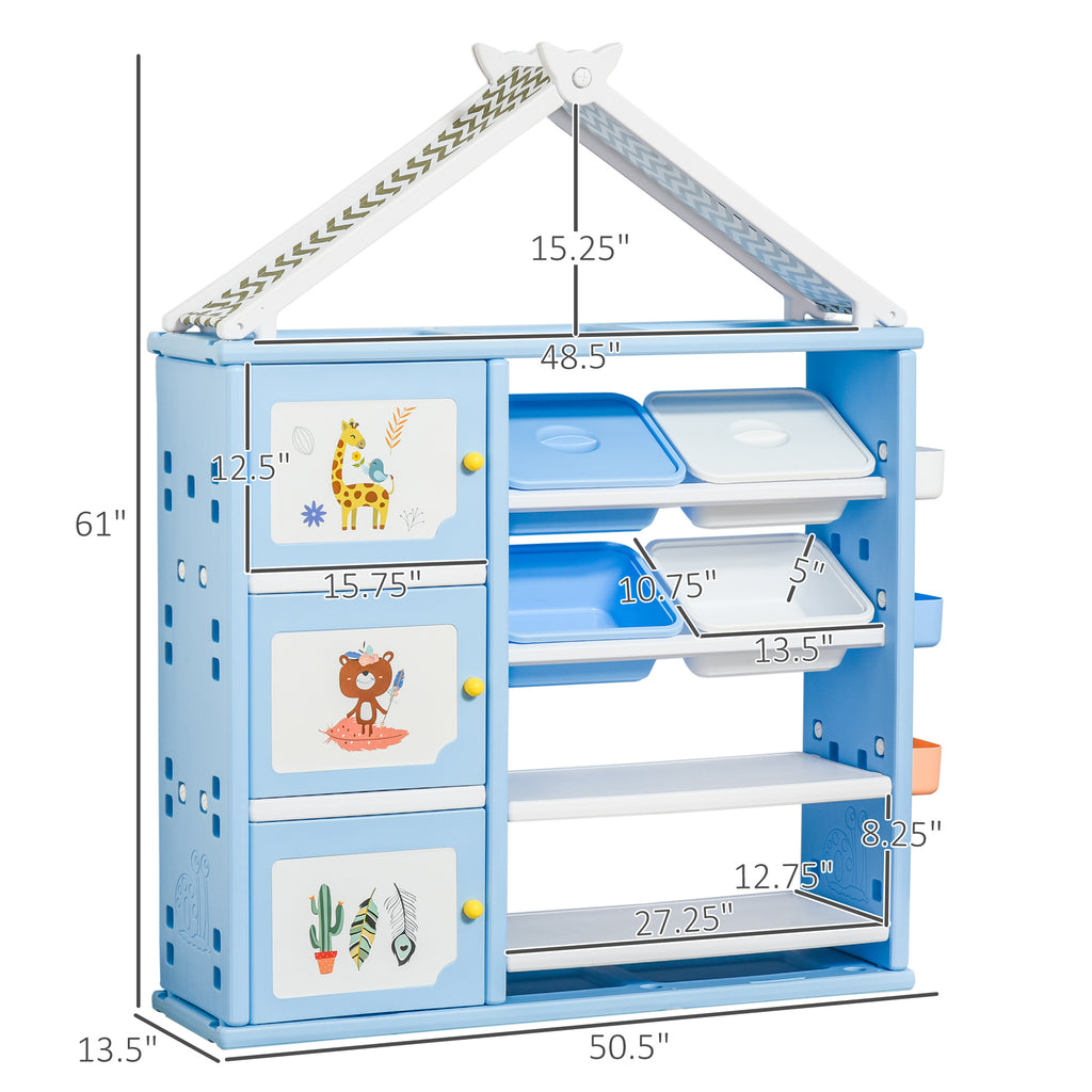 Kids Toy Storage Organizer with 4 Bins - Noventis Home