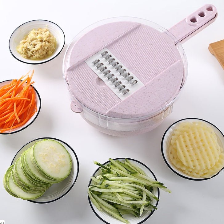 8 In 1 Mandoline Slicer Vegetable Slicer Potato Peeler Carrot Onion Grater With Strainer Vegetable Cutter Kitchen Accessories - Noventis Home