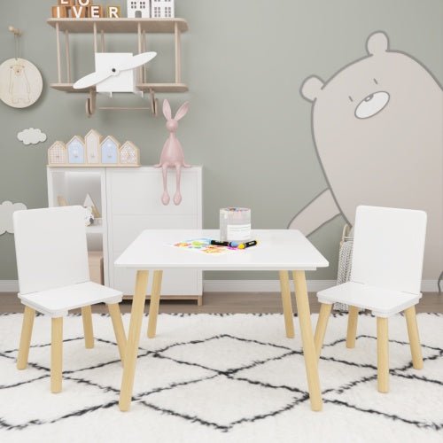 Wooden Children's Table And 2 Chairs Set - Noventis Home