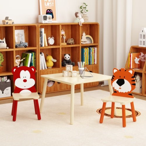 Solid Wood Children's Table Set With 2 Chairs - Noventis Home