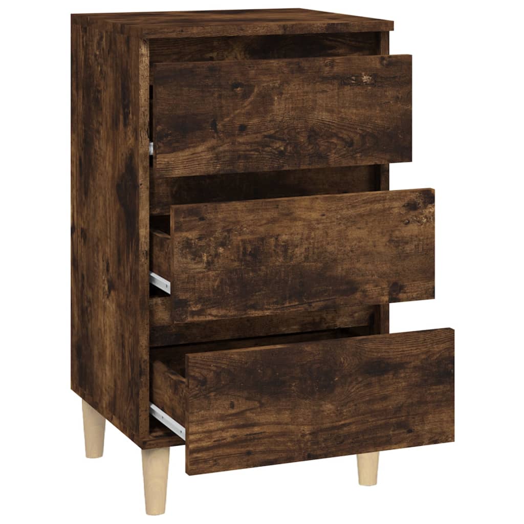 Nightstand Smoked Oak 40x Wood Material - Noventis Home