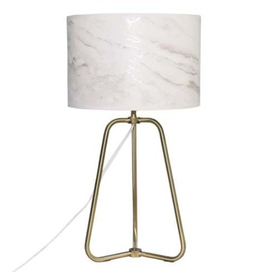 New Design Small Modern Stylish Desk Lamp In Stock In The United States, Easy To Install, Optima Marble Lampshade Table Lamp - Bronze 110V Metal Online Shift Switch, Used For Bedside Table Lamp - Noventis Home