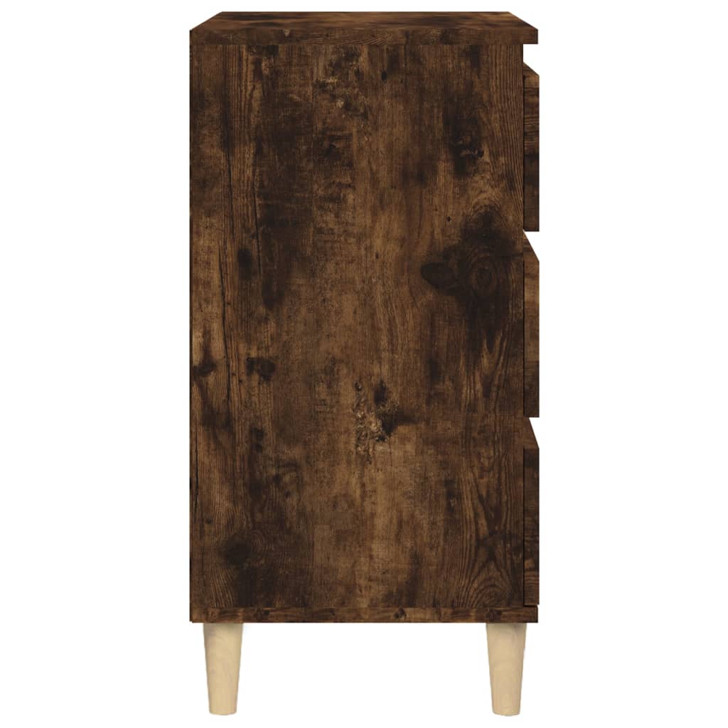 Nightstand Smoked Oak 40x Wood Material - Noventis Home